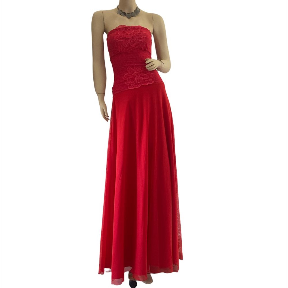 Custom Made Red Women's Teens Bridesmaid Dresses Formal Evening Prom Gowns